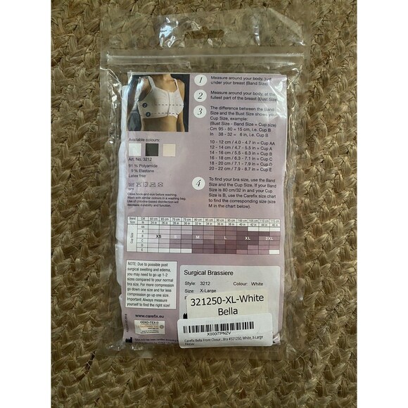 Carefix Bella Seamless Post Op Surgery Compression Bra White Size XL - Picture 2 of 10